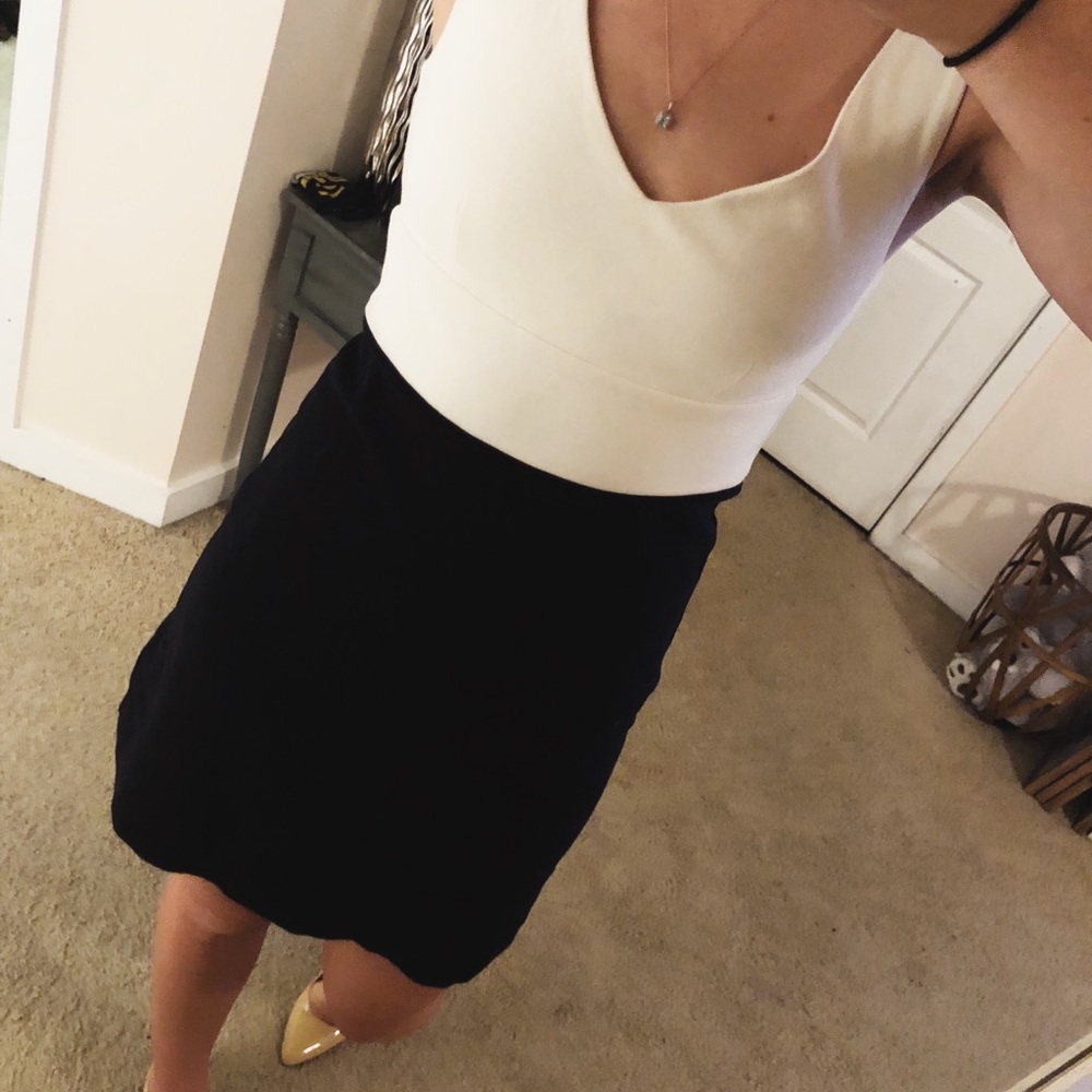 J.Crew Size 2 Navy and White Dress